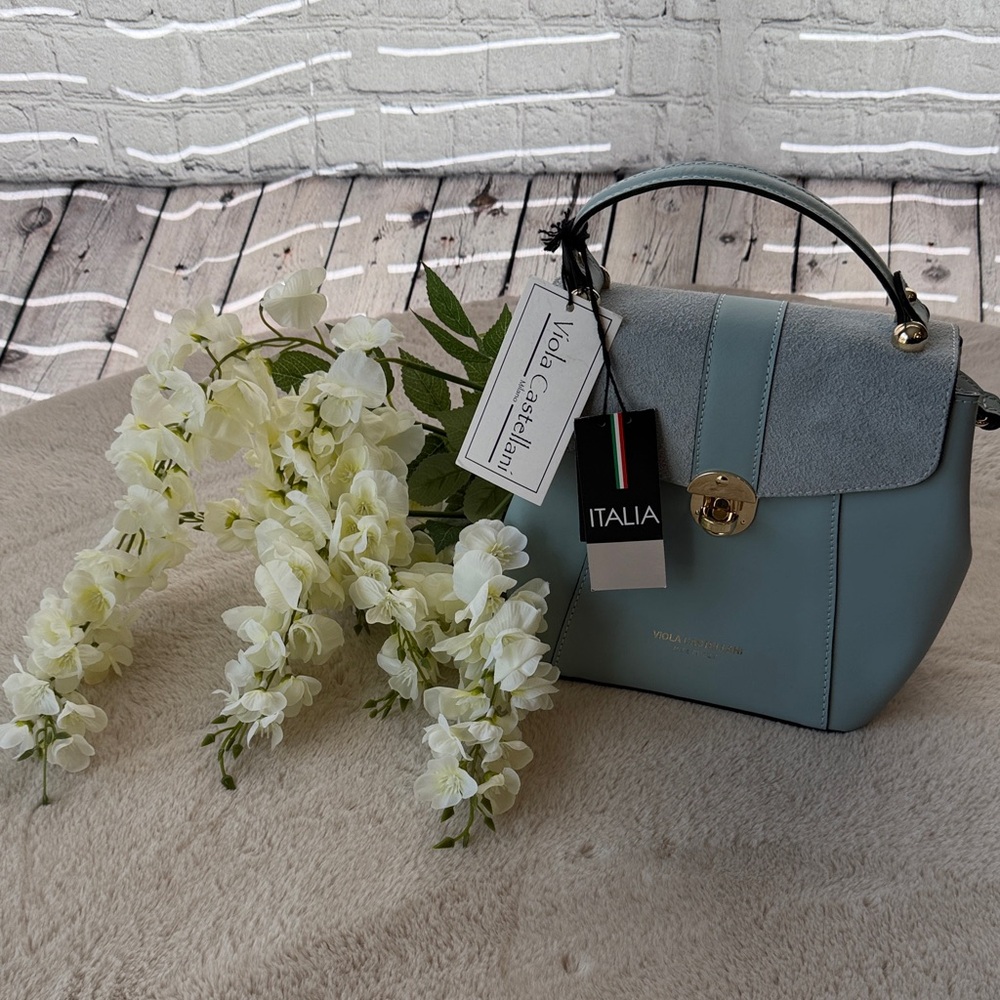 Viola Castellani Light Blue Satchel